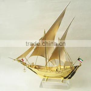 Good Quality Metal Ship Model Plated With Gold for Kuwait thumbnail-1