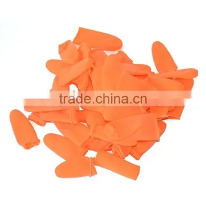 100Pcs/Pack Orange Thick Silicone Finger Cots thumbnail-6