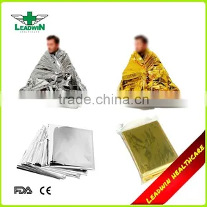 First Aid Use Foil Silver Gold Thermal Disposable Medical Emergency Blanket thumbnail-1