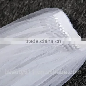 2017 Wholesale New Grance Long Bridal Wedding Veil Long Tulle Wedding Veils HL18 thumbnail-4
