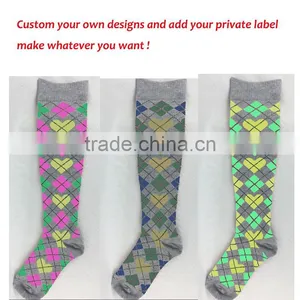 Wholesale Custom Light Compression Nurse Socks Knee High Private Label Sport Compression Running Socks-ZP0008 thumbnail-1