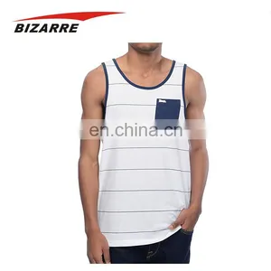 New Mens Spandex Custom Logo Body Building Polyester Singlet thumbnail-2