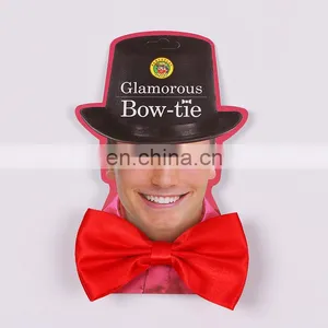 Solid Color Satin Party Mens Silk Bowtie thumbnail-3