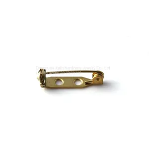 20mm Gold Plated Badge Accessory Brass Safety Pin Clip Used for Making Name Tags,emblems and Lapel thumbnail-1