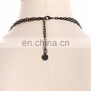 Steampunk Bird Necklace With Chains Plastic Crystal Beads and Bird's Head thumbnail-4