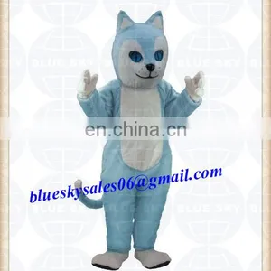 Custom Cute Blue Cat Mascot Costume Adult Size Theme Carnival Party Cosply Mascotte Outfit Suit Fancy Dress thumbnail-1