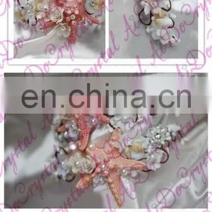 Aidocrystal Unique Design Starfish Pearl Hair Flowers Accessories Wholesale China thumbnail-2