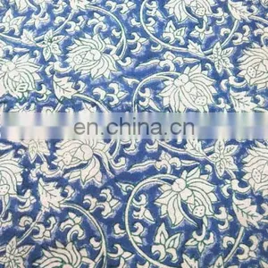 Cotton Hand Block Printed Fabric Floral Cotton Fabric thumbnail-1