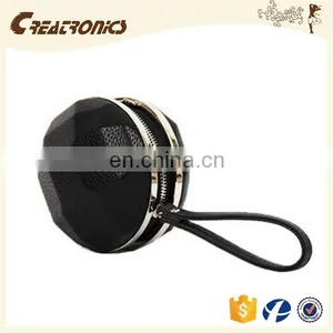 CR 80% Customers Repeat Orders Shiny pu Surface Diamond Structure Metal Frame Portable Round Black New Stylish Custom Coin Purse thumbnail-3