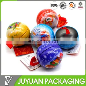 Decorative Christmas Metal Tin Ball Containers Wholesale thumbnail-1