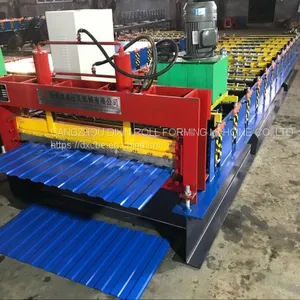 Roofing Tile Trapezoidal Wall Panel Steel Cold Roll Forming Machine With High Speed thumbnail-4