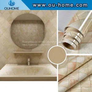 Marble Style Adhesive Oil Proof Kitchen Wall Sticker thumbnail-2