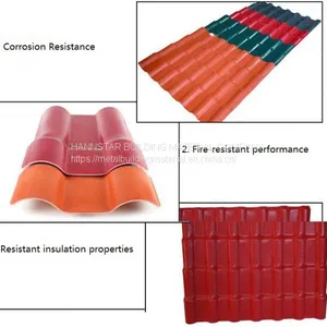 Different Color Synthetic Resin Tile UPVC Tiles Used for Roof thumbnail-2