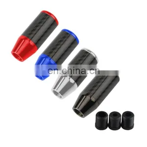 Carbon Fiber Aluminum Gear Shift Knob Manual Transmission Fit for Honda Civic Black thumbnail-1