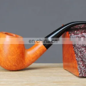 Briar Tobacco Pipe 9MM Activated Carbon Filter Briar Wooden Classic Curved High-end Pipe thumbnail-4