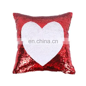 Amazon Top Seller 2019 Lovely Heart Pattern Sequin Decorative Cushion/pillow thumbnail-3