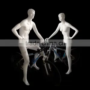 Fiberglass Cycling Men Mannequin White Fashion Male Full Body Model QC1 thumbnail-1