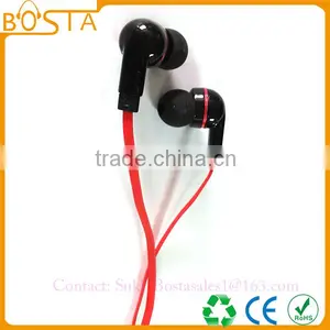 Promotional Comfortable Communication Wholesale Fancy Flat Wired Earphones Earbuds thumbnail-1