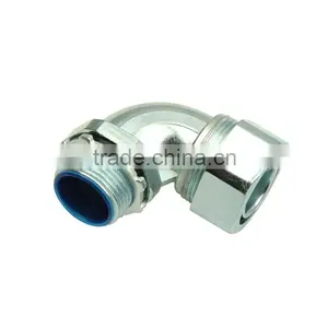 Galvanized Flexible Conduit Adapter for 90 Degree With Zinc Alloy Connector thumbnail-1