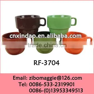 Stackable 2015 Hot Sale Wholesale Zibo Made Personalized Milk Cups for Kids for Ceramic Promotion thumbnail-1