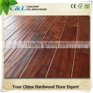 UV Lacquered Hot Selling Acacia Distressed Wood Flooring thumbnail-1