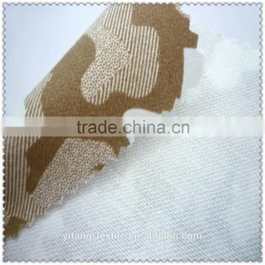 Yellow Camouflage Printed Brushed Fabric thumbnail-2