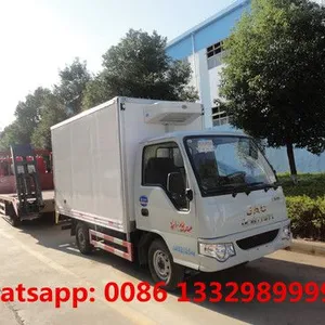 Cheaper Price JAC Brand 4*2 LHD Gasoline Engine Refrigerated Truck for Cold Drinkings and Ice-cream Transportation for Sale thumbnail-4