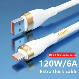 Wholesale Price Good Quality 120W Usb Type c Cable 6a Super Fast Charge for Xiaomi for Huawei P50/P40 Cable thumbnail-4