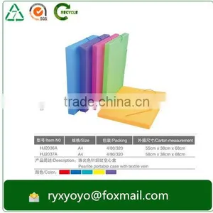 High Quality pp Clear Hard Plastic Document Box With Elastic Bands thumbnail-1