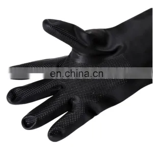 Long Waterproof Hand Industrial Oil Field Resistant Rubber Black Industry Working Safety Latex Gloves thumbnail-3
