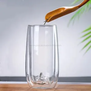 Household High Borosilicate Double Glass Cup High Temperature Resistant Wave Cup thumbnail-1