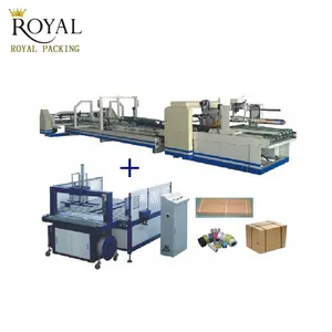 High Speed Automatic Folder Gluer Strapping Production Line for Carton Factory thumbnail-1