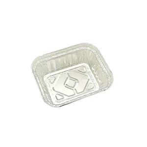 Aluminum Foil Tray 350ml Rectangular Disposable Container for Food Storage and Baking thumbnail-3
