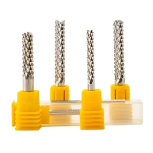 Solid Carbide 3.175/4/6mm Corn Teeth End Milling Machine CNC Circuit Board Carbon Fiber Cutting Tool With OEM Support thumbnail-4
