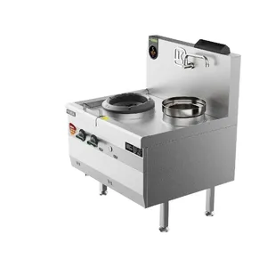 Stainless Steel One Wok One Warmer With Aluminum Alloy Frame and Cast Iron Furnace - Model SZCT28-LYS1 thumbnail-1
