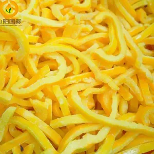 Sinocharm Brc-a Approved 5-7mm IQF Sliced Frozen Yellow Pepper Strip thumbnail-1