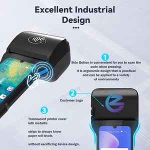 Android 13 4G Handheld POS Terminal 58mm Thermal Receipt Printer 2D Barcode Scanner Bluetooth NFC PDA Z93 High Performance thumbnail-5