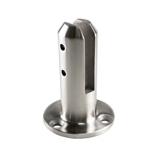 304 Stainless Steel Glass Railing Brackets With Mill Test Report Easy Installation Friction Fit for Staircase Balustrade thumbnail-2