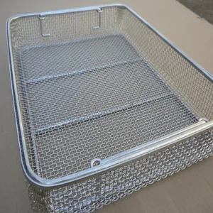 Autoclave Compatible 304 Stainless Steel Sterilization Basket for Medical Instruments, 0.1mm Tolerance thumbnail-1