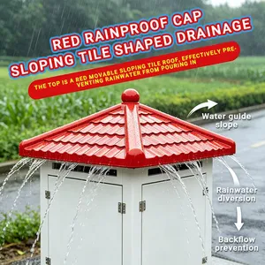 Compact Small Size Fiberglass Well House Space Saving FRP Pump Room for Narrow Field Plots thumbnail-1