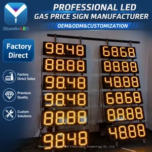 Aluminum Cabinet Outdoor Waterproof LED Gas Price Changer Sign thumbnail-1