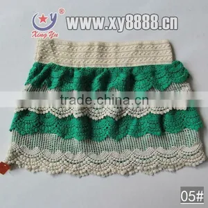 Ladies Sexy Embroidery Lace Tiered Mini Skirt thumbnail-3