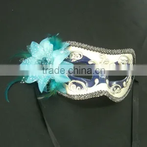 Blue Party Holiday Fashion Decorative Flower Masks thumbnail-1