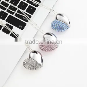 Heart-shaped Jewelry USB Flash Disk, Heart Shape Crystal USB Flash Drive thumbnail-1