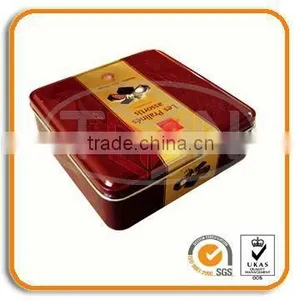 Elegant Square Mooncake Tin Box thumbnail-1
