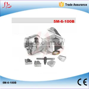 Cnc Router Rotary 4th Axis 5M-6-100B 100mm 4 Jaw Chuck thumbnail-1