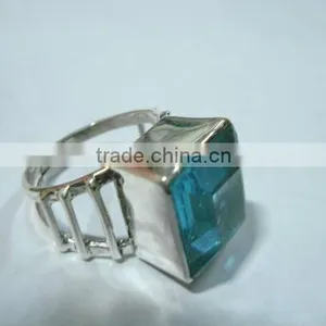 Blue Topaz 925 Sterling Silver Gemstone Rings thumbnail-1