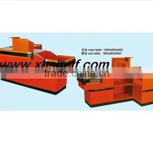 Professional Customzied Supermarket Stainless Checkout Counter With Conveyor Belt thumbnail-6