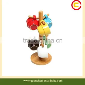 6-piece Bamboo Coffee Mug Display Stand Mug Hanger thumbnail-1