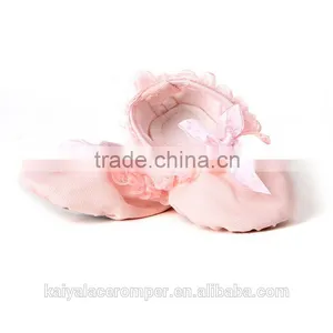 Pink Shoes With Lace Baby Dancing Shoes,Toddler Girls Soft Ballet Shoes thumbnail-1